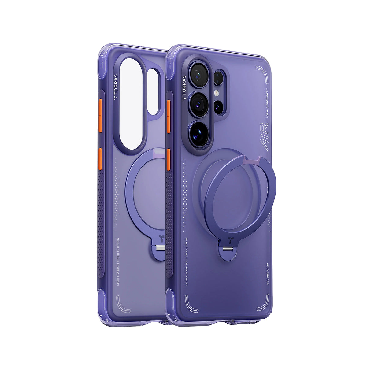 TORRAS Funda Ostand Spin Air Series con Soporte para Galaxy S26 Ultra con Anillo Magnético, Dark Purple