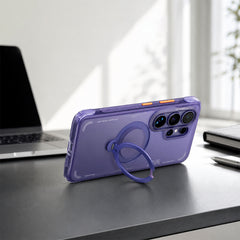 TORRAS Funda Ostand Spin Air Series con Soporte para Galaxy S26 Ultra con Anillo Magnético, Dark Purple