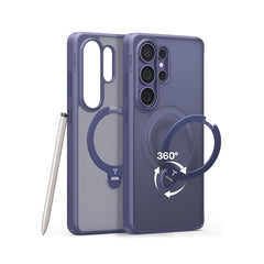 TORRAS Funda Ostand Spin Series con Soporte para Galaxy S26 Ultra con Anillo Magnético, Dark Purple