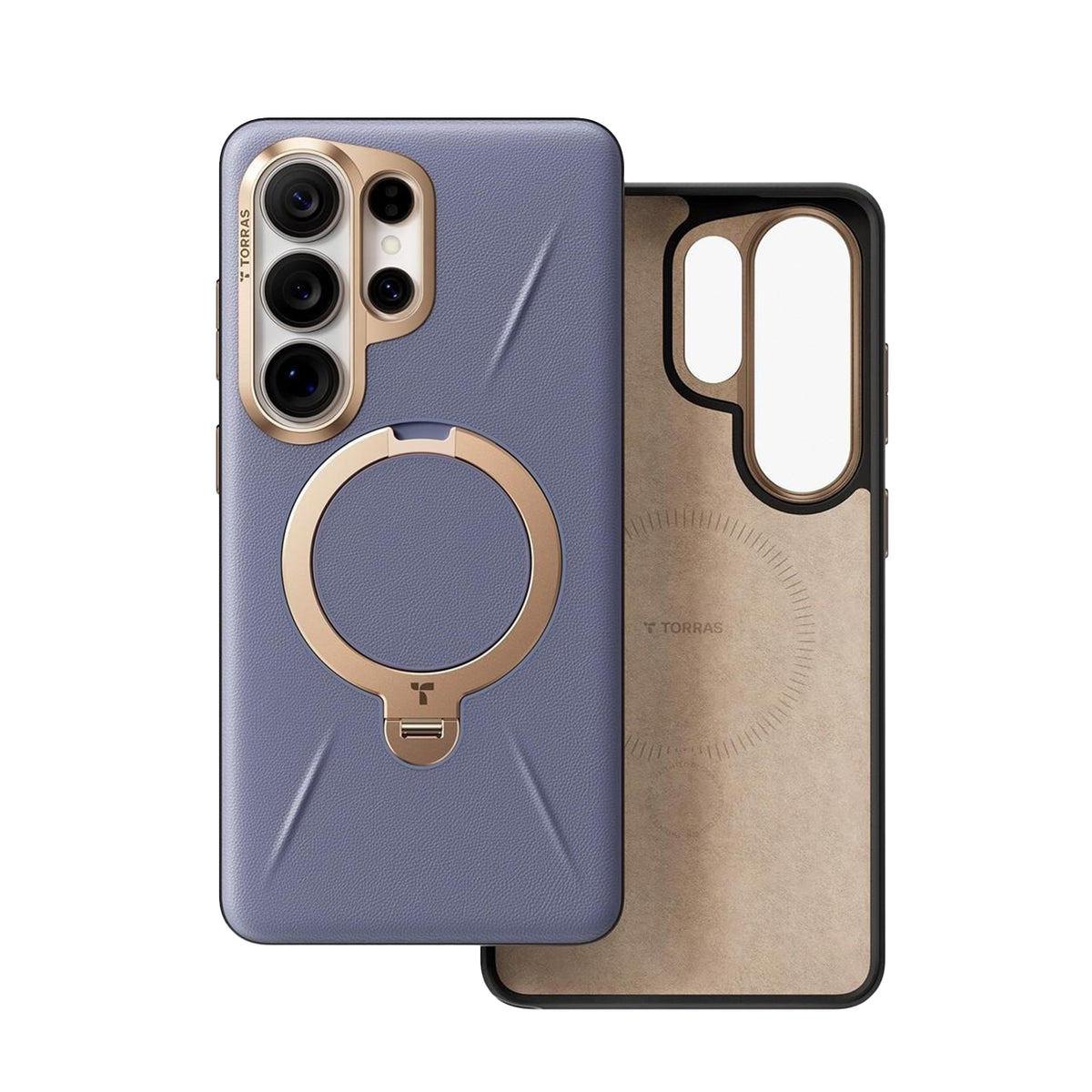 TORRAS Funda Ostand Spin VegSkin Series con Soporte para Galaxy S26 Ultra con Anillo Magnético, Dark Purple