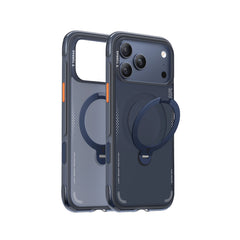 TORRAS Case for iPhone 17 Pro – MagSafe Compatible Case with Ostand Q3 Air Rotating Stand, Navy Blue, Protection and Precise Fit