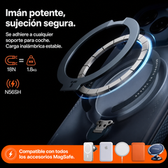 TORRAS Funda Ostand Q3 Air con Soporte Giratorio para iPhone 17 Pro Compatible con MagSafe, Azul Marino