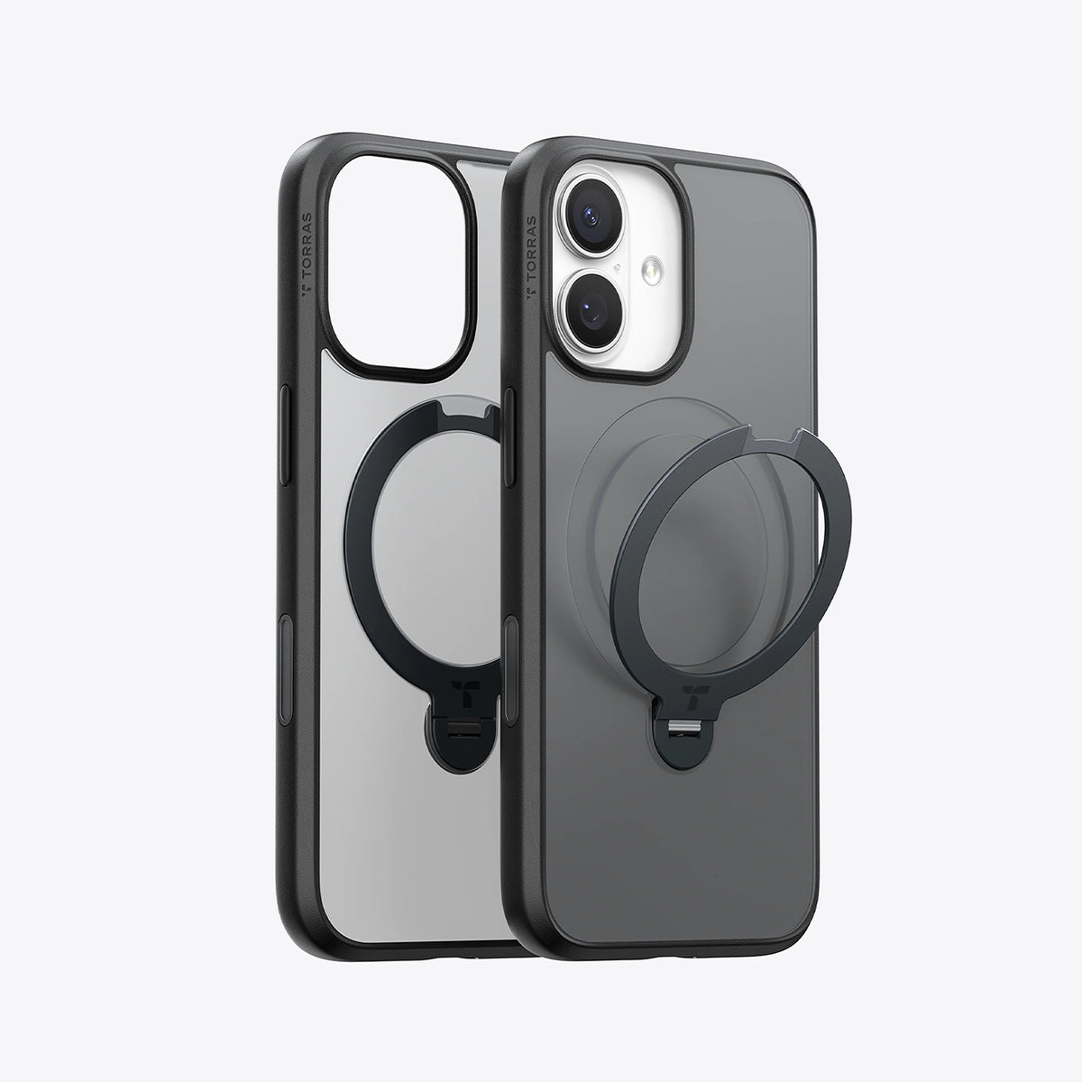 TORRAS Funda Ostand Spin Series con Soporte para iPhone 17 Compatible con MagSafe, Negro