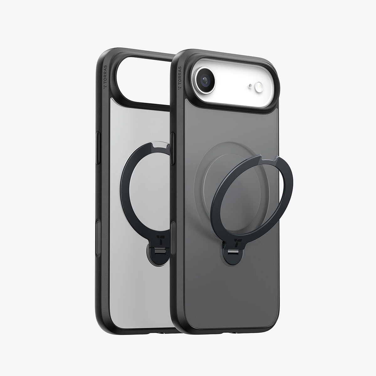 TORRAS Funda Ostand Spin Series con Soporte para iPhone Air Compatible con MagSafe, Negro