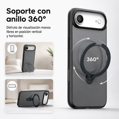 TORRAS Funda Ostand Spin Series con Soporte para iPhone Air Compatible con MagSafe, Negro