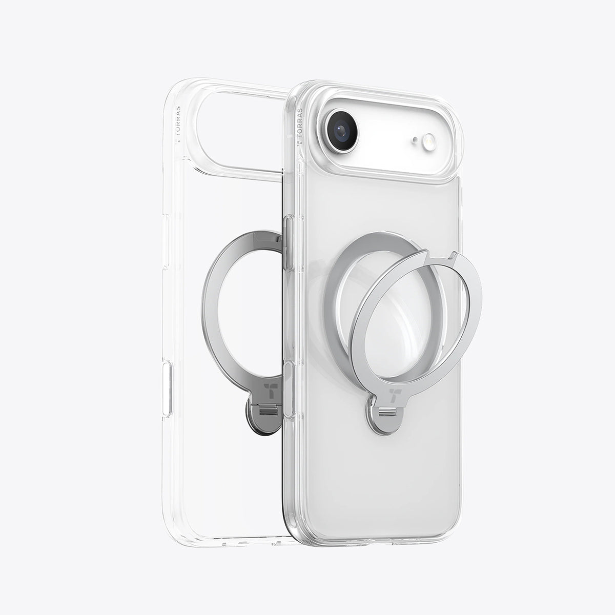 TORRAS Funda Ostand Spin Series con Soporte para iPhone Air Compatible con MagSafe, Transparente
