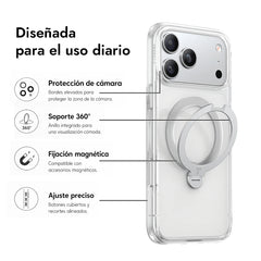 TORRAS Funda Ostand Spin Series iPhone 17 Pro Transparente
