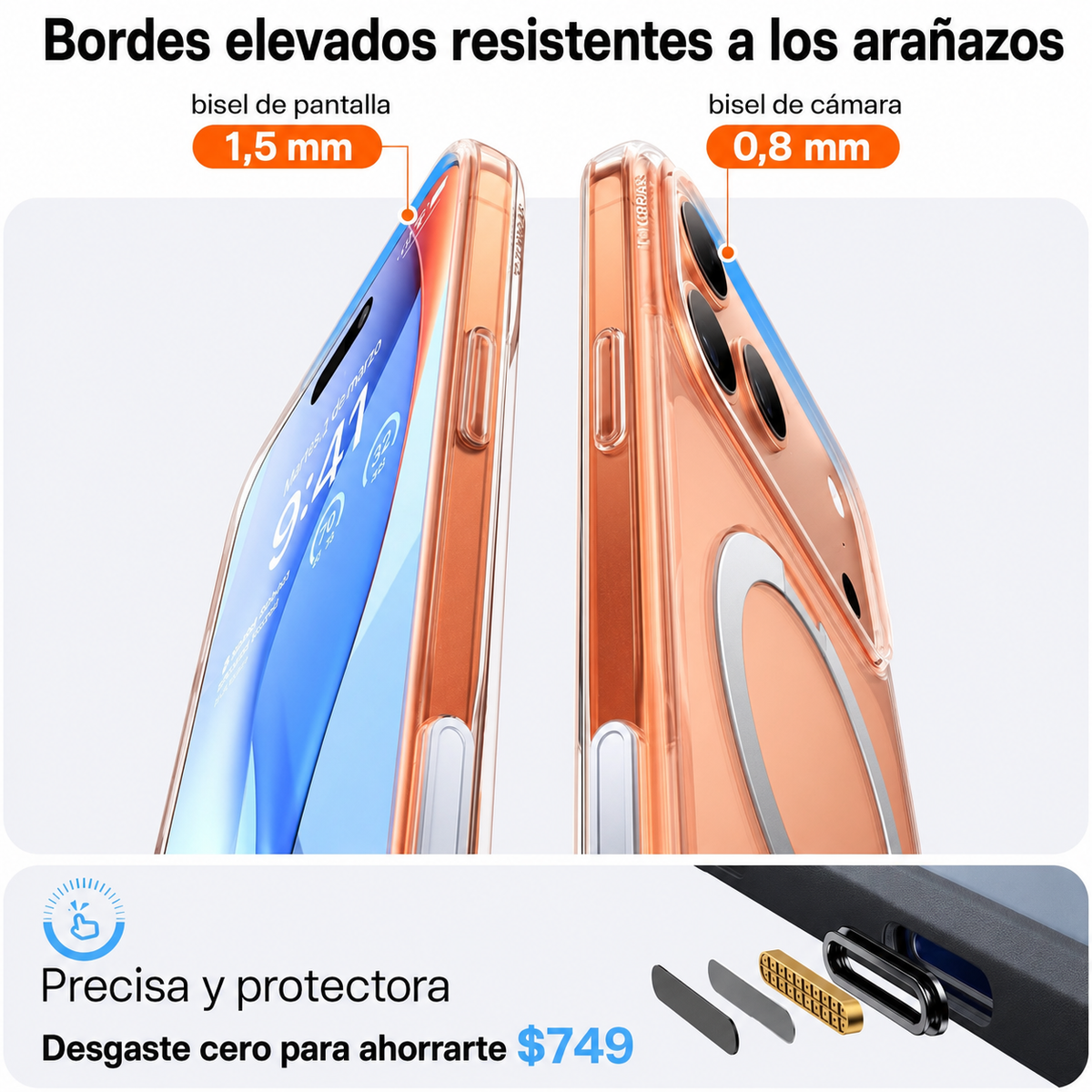 TORRAS Funda Ostand Spin Series con Soporte para iPhone 17 Pro Max/18 Pro Max Compatible con MagSafe, Transparente