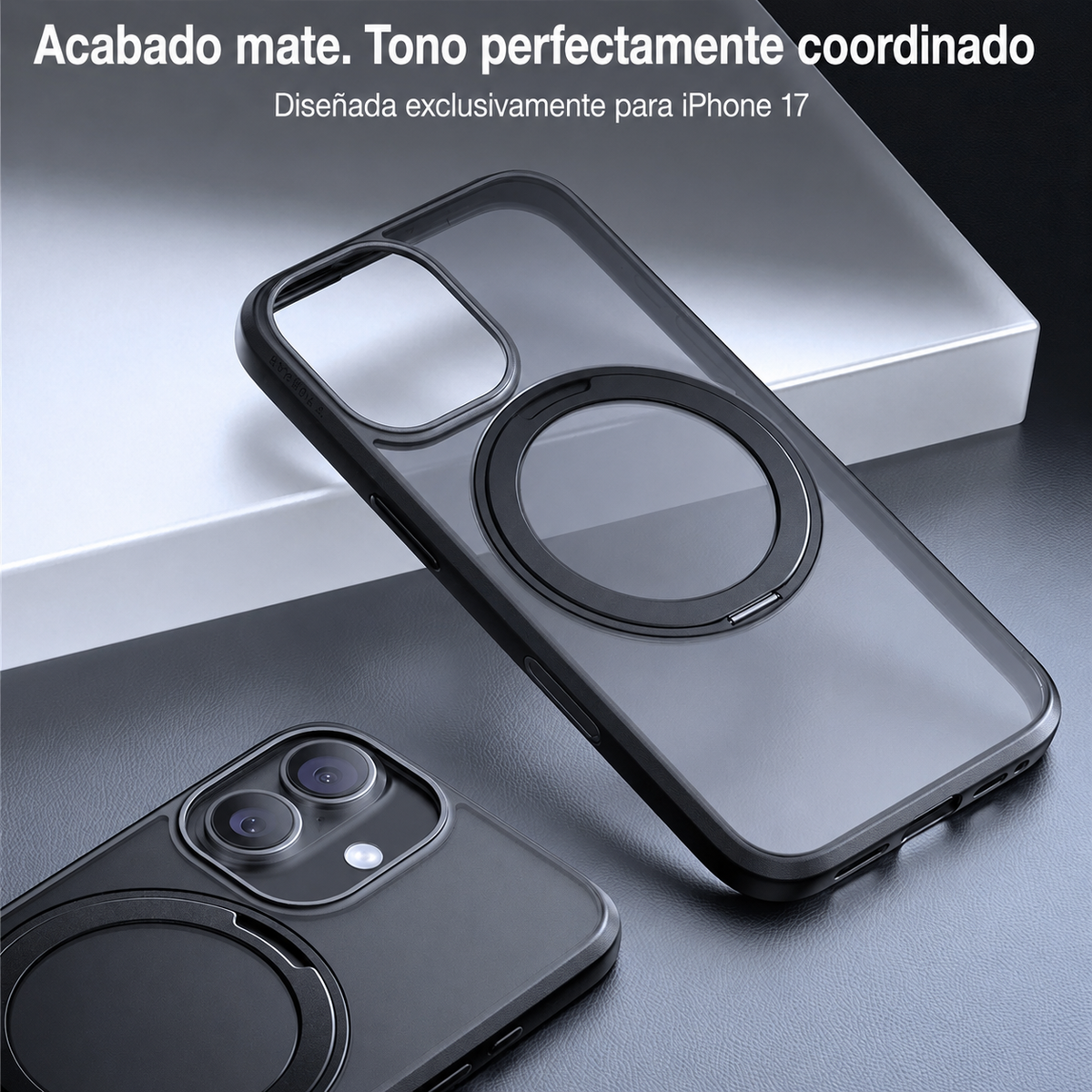 TORRAS Funda Ostand Pro Series con Soporte para iPhone 17 Compatible con MagSafe, Negro