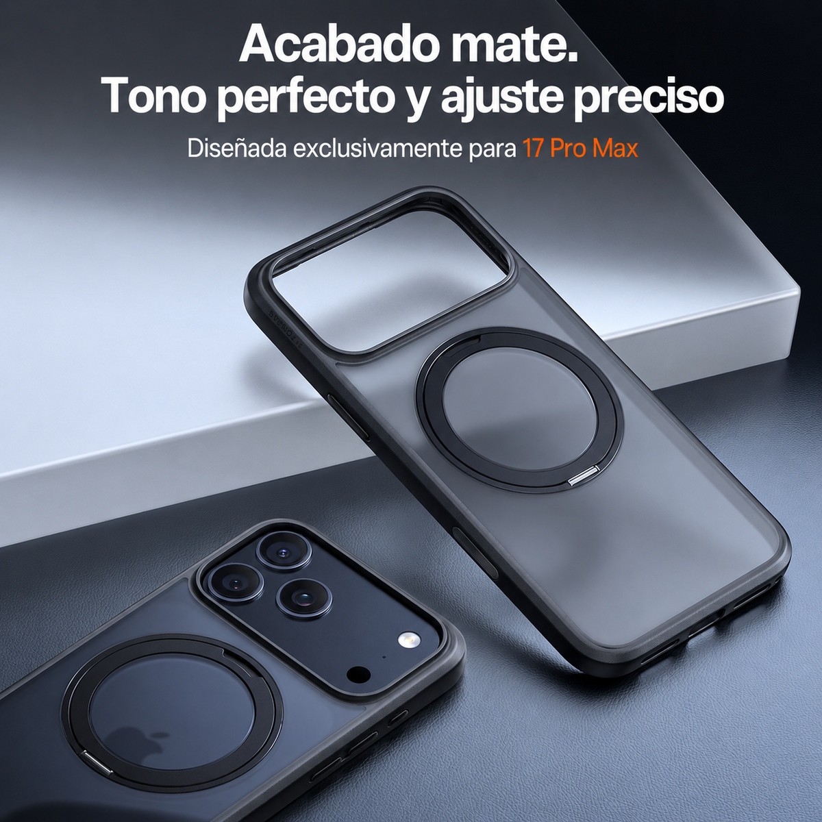 TORRAS Funda Ostand Pro Series con Soporte para iPhone 17 Pro/18 Pro Compatible con MagSafe, Negro