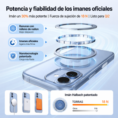 TORRAS Funda Ostand Pro Series con Soporte para iPhone 17 Compatible con MagSafe, Transparente