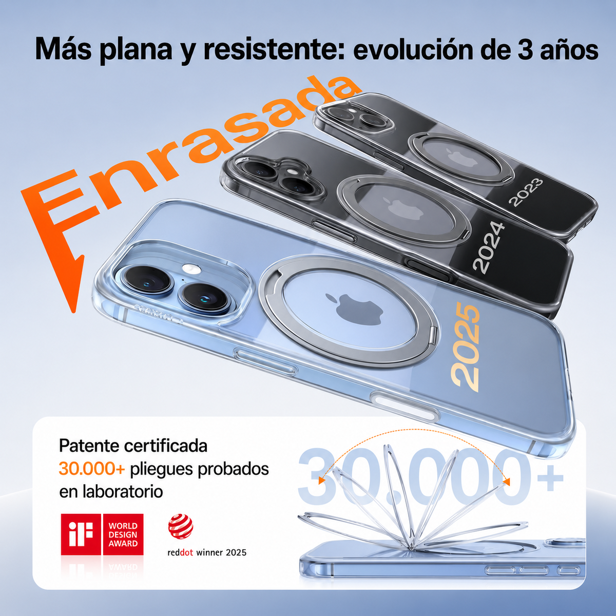 TORRAS Funda Ostand Pro Series con Soporte para iPhone 17 Compatible con MagSafe, Transparente