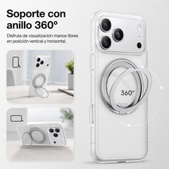 TORRAS Funda Ostand Pro Series con Soporte para iPhone 17 Pro Max Compatible con MagSafe, Transparente