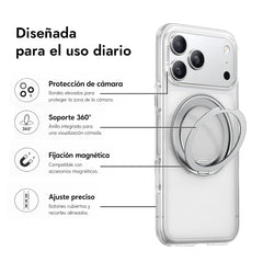 TORRAS Funda Ostand Pro Series con Soporte para iPhone 17 Pro Max Compatible con MagSafe, Transparente