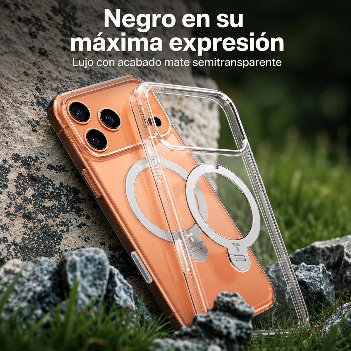 TORRAS Funda Ostand Pro Series con Soporte para iPhone 17 Pro/18 Pro Compatible con MagSafe, Transparente