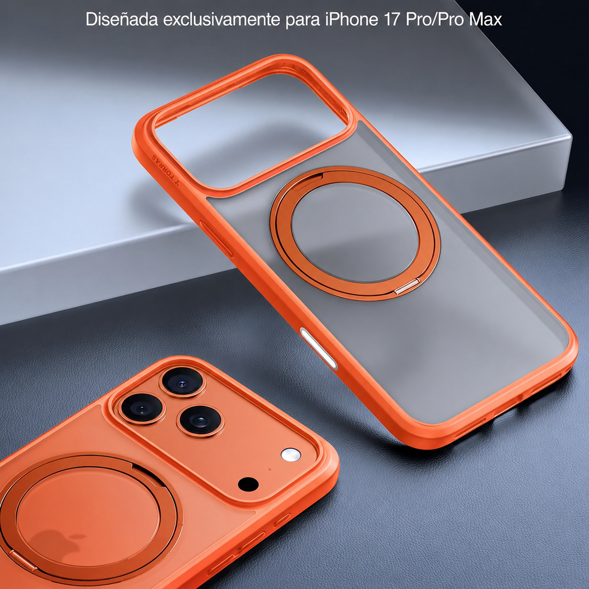 TORRAS Funda Ostand Pro Series con Soporte para iPhone 17 Pro Max/18 Pro Max Compatible con MagSafe, Naranja