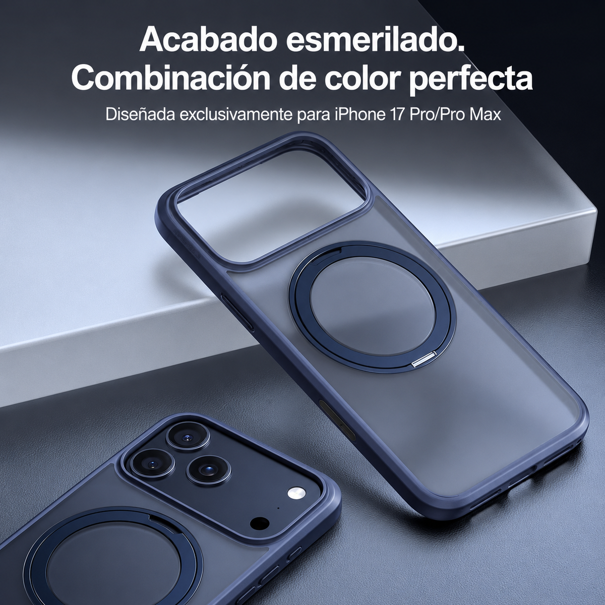 TORRAS Funda Ostand Pro Series con Soporte para iPhone 17 Pro Max/18 Pro Max Compatible con MagSafe, Azul Marino