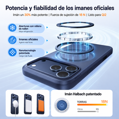 TORRAS Funda Ostand Pro Series con Soporte para iPhone 17 Pro Max Compatible con MagSafe, Azul Marino