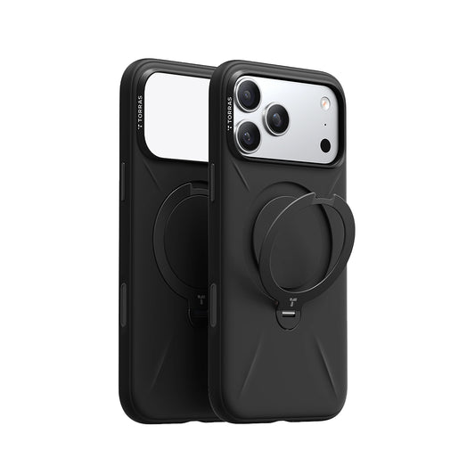 TORRAS Funda Ostand Spin Softune Series iPhone 17 Pro Max Negro