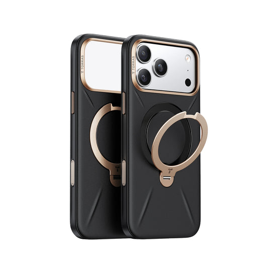TORRAS Funda Ostand Spin VegSkin Series iPhone 17 Pro Max Negro