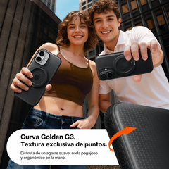 TORRAS Funda Ostand R Fitness Series con Soporte para iPhone 17 Compatible con MagSafe, Negro