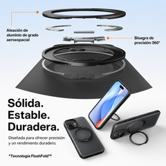 TORRAS Funda Ostand R Fitness Series con Soporte para iPhone 17 Compatible con MagSafe, Negro