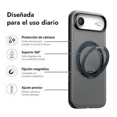 TORRAS Funda Ostand R Fitness Series con Soporte para iPhone Air Compatible con MagSafe, Negro