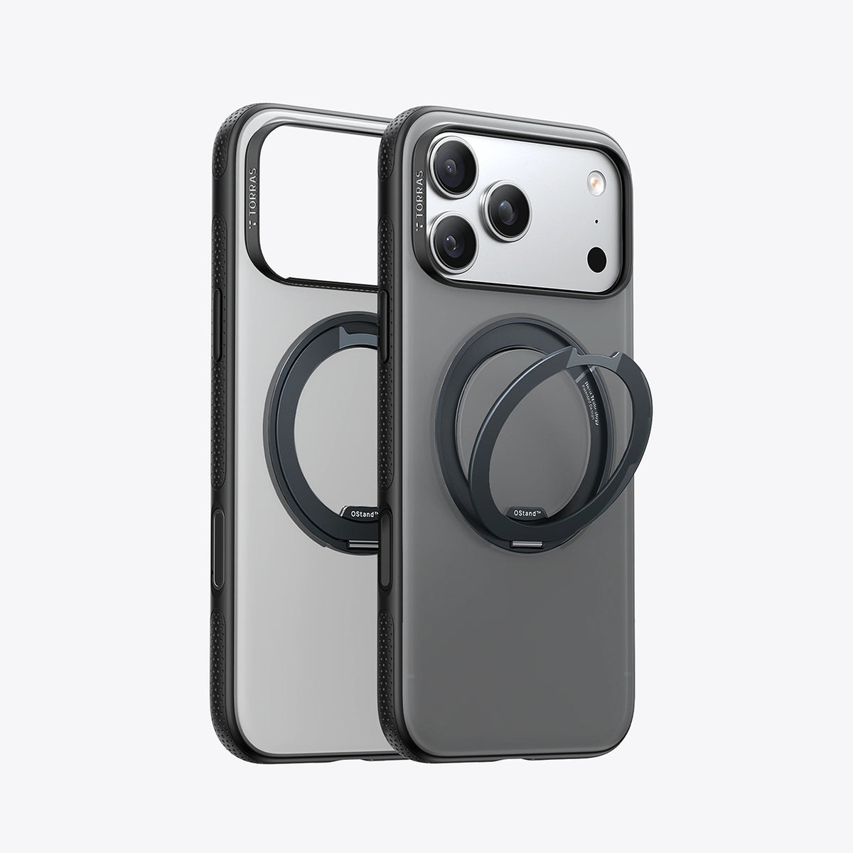 TORRAS Funda Ostand R Fitness Series con Soporte para iPhone 17 Pro/18 Pro Compatible con MagSafe, Negro