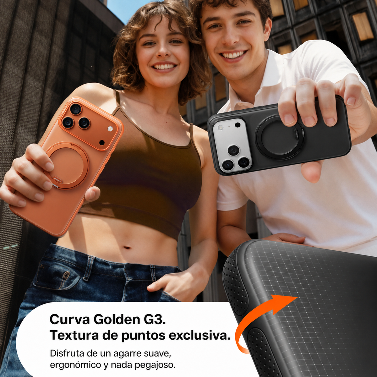 TORRAS Funda Ostand R Fitness Series con Soporte para iPhone 17 Pro/18 Pro Compatible con MagSafe, Negro
