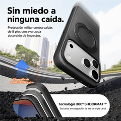 TORRAS Funda Ostand R Fitness Series con Soporte para iPhone 17 Pro Compatible con MagSafe, Negro