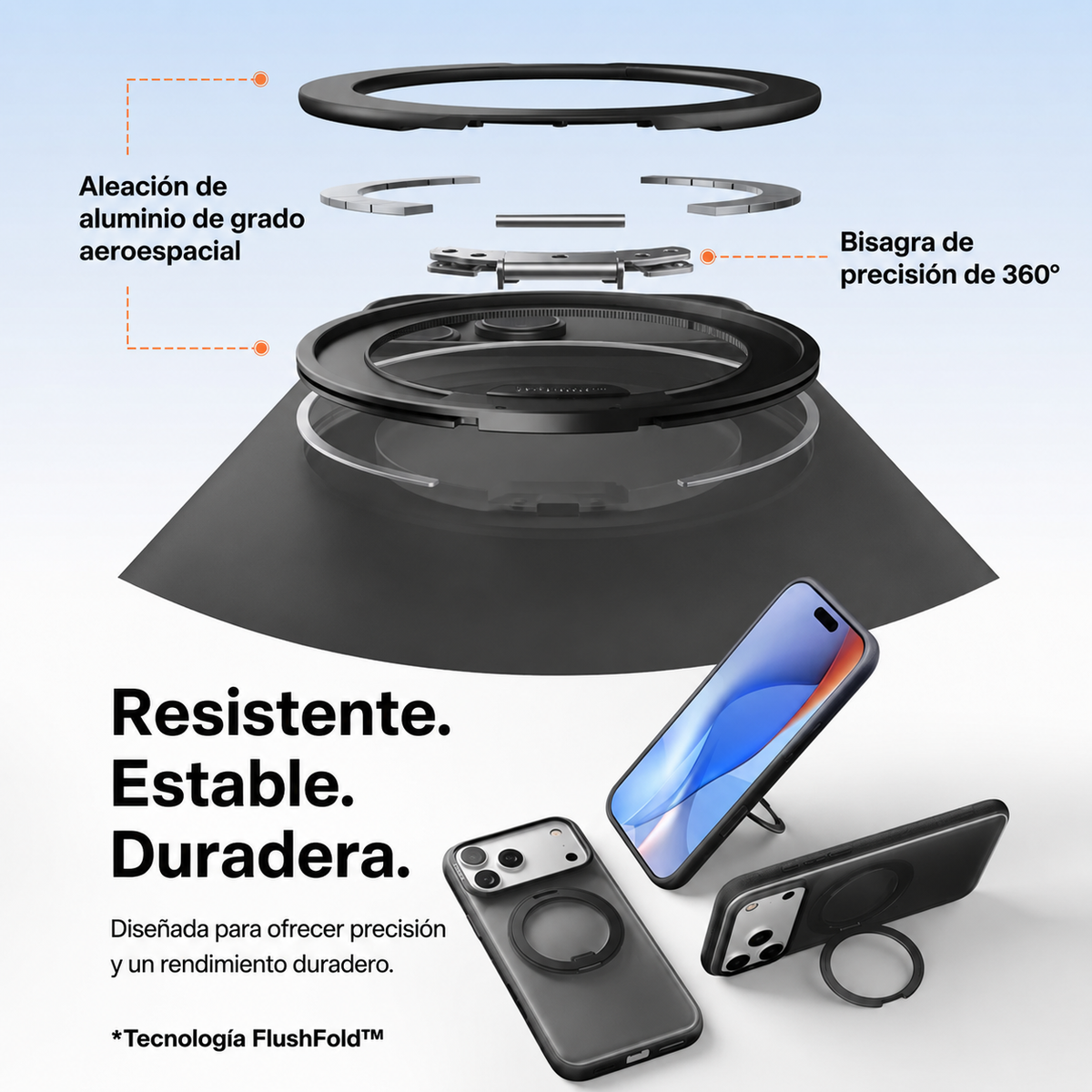 TORRAS Funda Ostand R Fitness Series con Soporte para iPhone 17 Pro/18 Pro Compatible con MagSafe, Negro