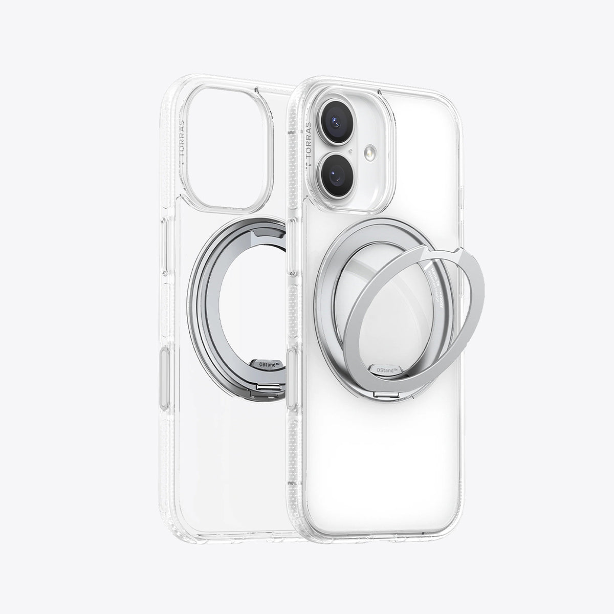 TORRAS Funda Ostand R Fitness Series con Soporte para iPhone 17 Compatible con MagSafe, Transparente