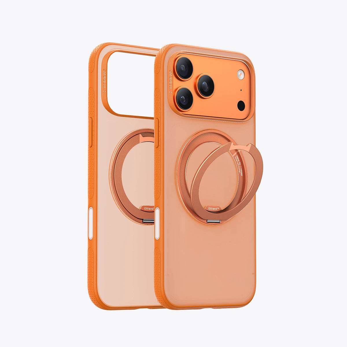 TORRAS Funda Ostand R Fitness Series con Soporte para iPhone 17 Pro/18 Pro Compatible con MagSafe, Naranja