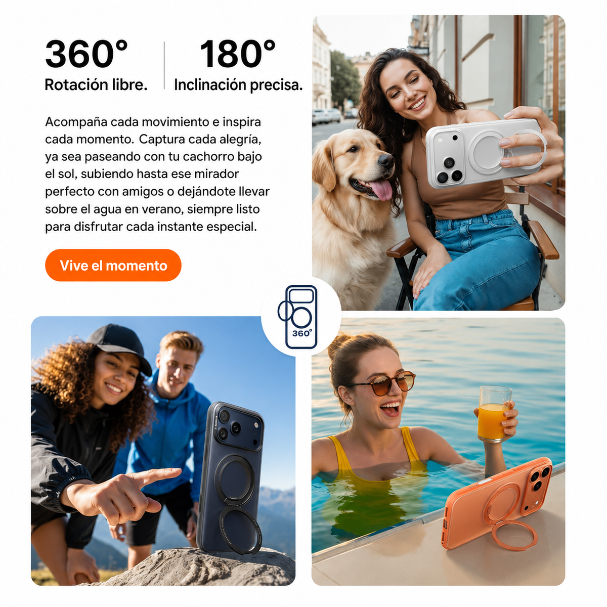 TORRAS Funda Ostand R Fitness Series con Soporte para iPhone 17 Pro/18 Pro Compatible con MagSafe, Azul Marino