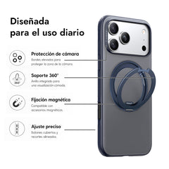 TORRAS Funda Ostand R Fitness Series con Soporte para iPhone 17 Pro Compatible con MagSafe, Azul Marino