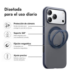 TORRAS Funda Ostand R Fitness Series con Soporte para iPhone 17 Pro Max Compatible con MagSafe, Azul Marino