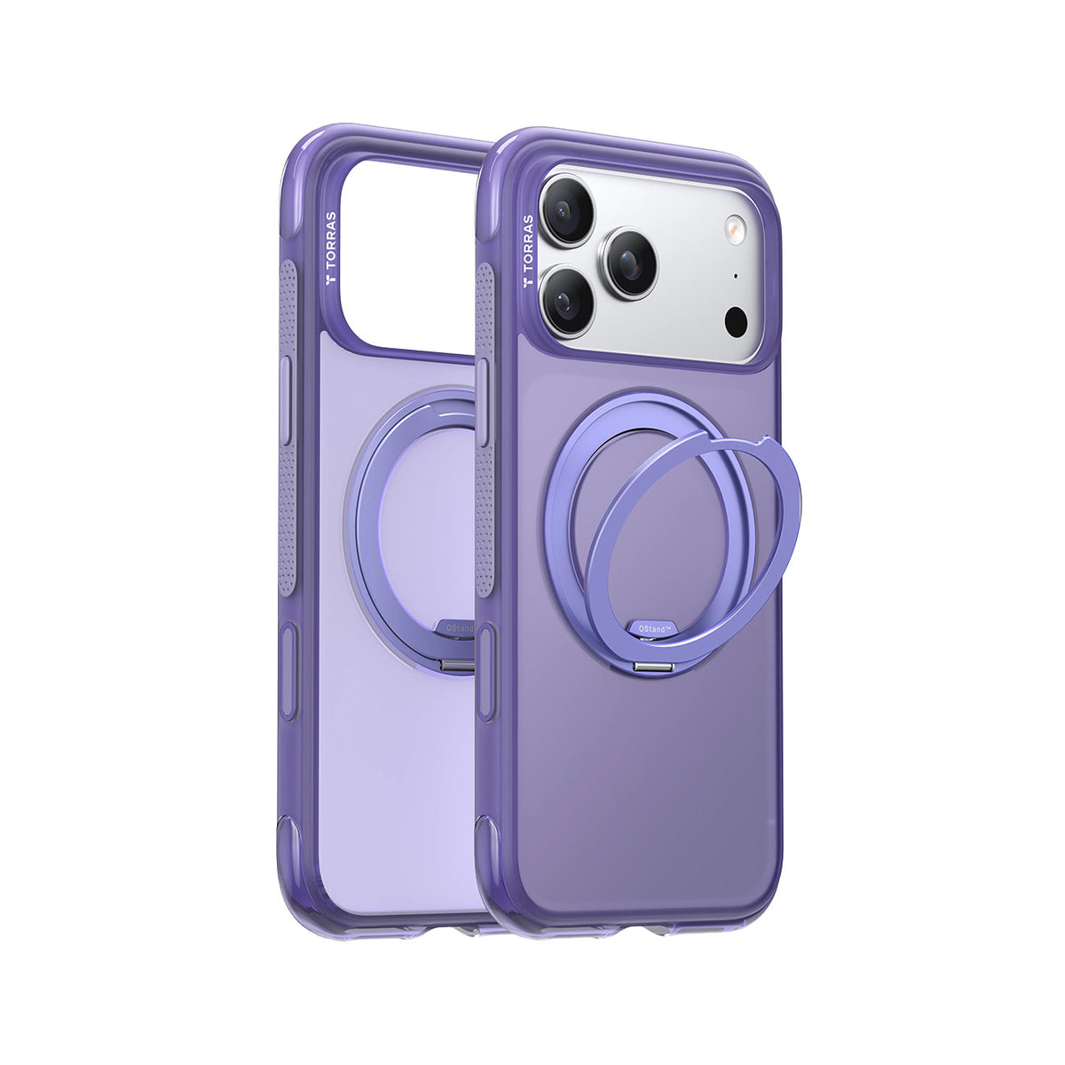 TORRAS Funda O3 Air con Soporte Giratorio para iPhone 17 Pro Max/18 Pro Max Compatible con MagSafe, Violeta