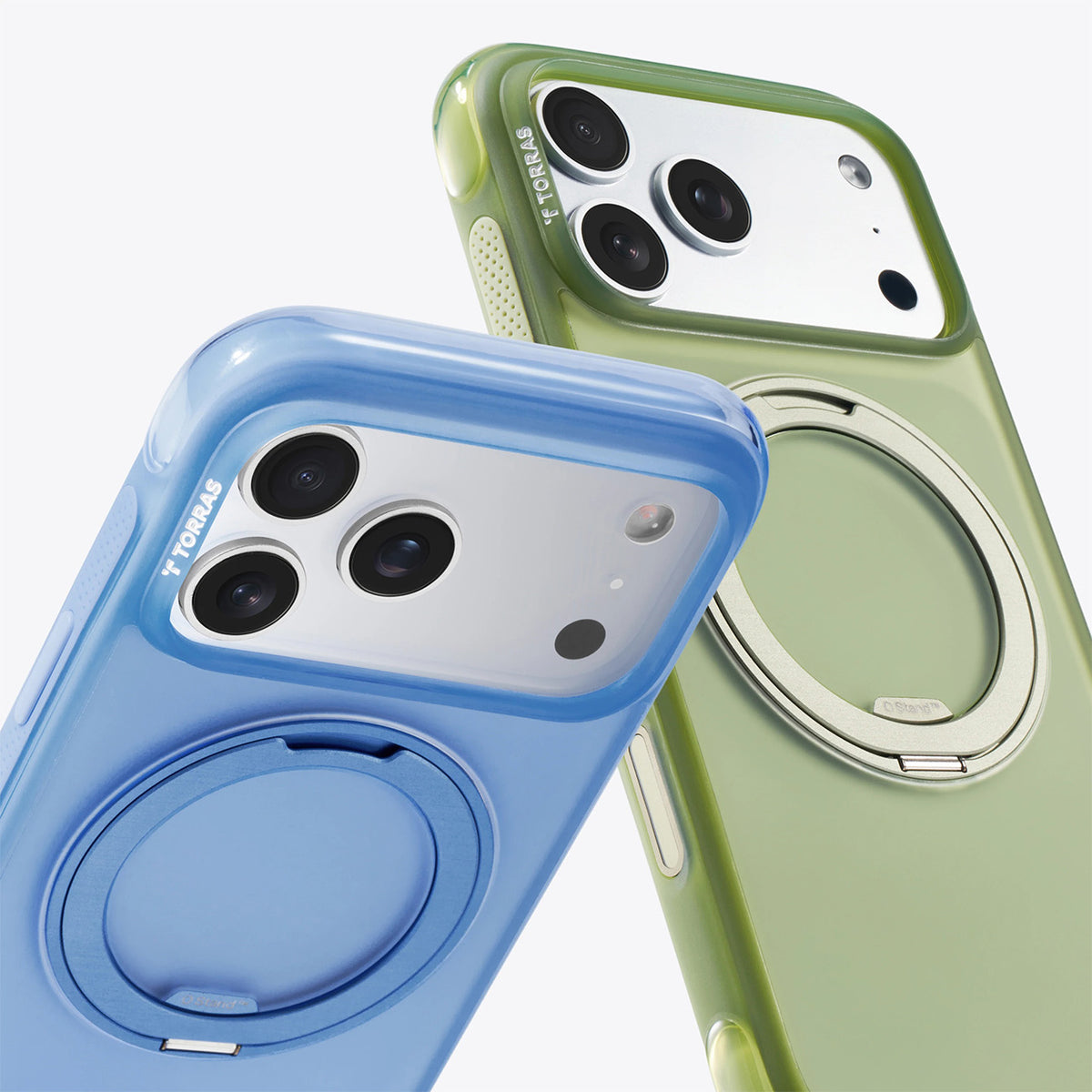 TORRAS Funda O3 Air con Soporte Giratorio para iPhone 17 Pro Max/18 Pro Max Compatible con MagSafe, Verde Bosque