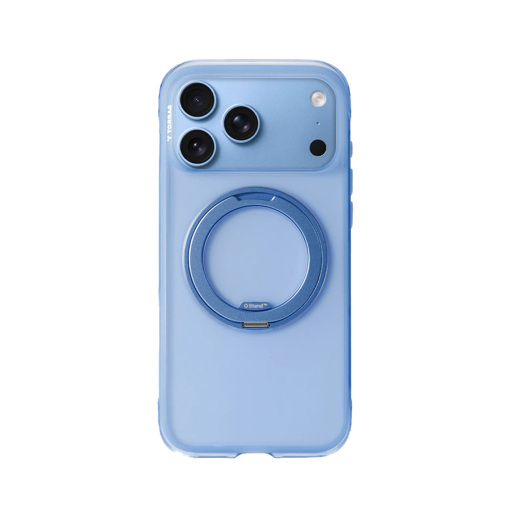 TORRAS Funda O3 Air con Soporte Giratorio para iPhone 18 Pro Max/17 Pro Max Compatible con MagSafe, Azul Island
