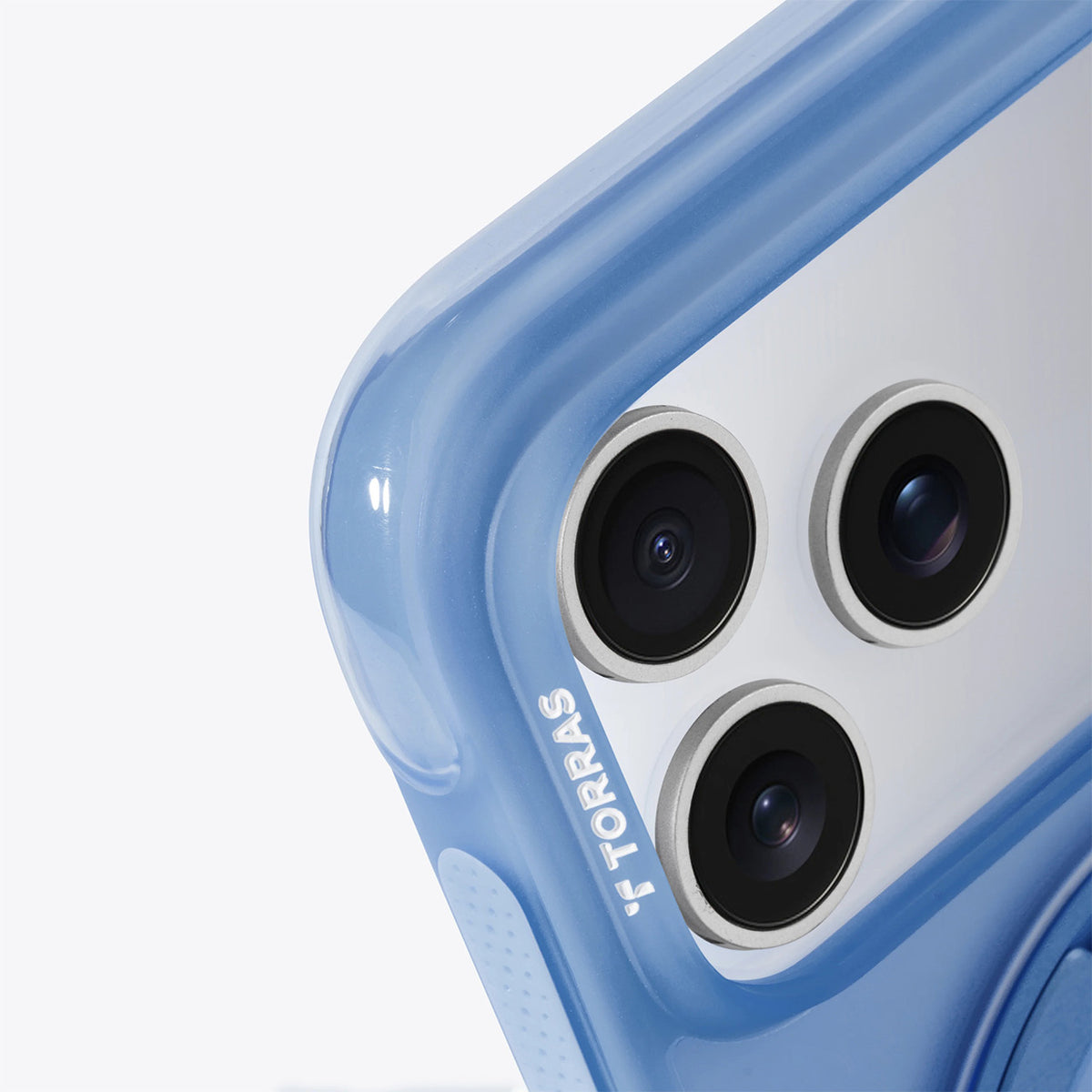 TORRAS Funda O3 Air con Soporte Giratorio para iPhone 17 Pro Max/18 Pro Max Compatible con MagSafe, Azul Island