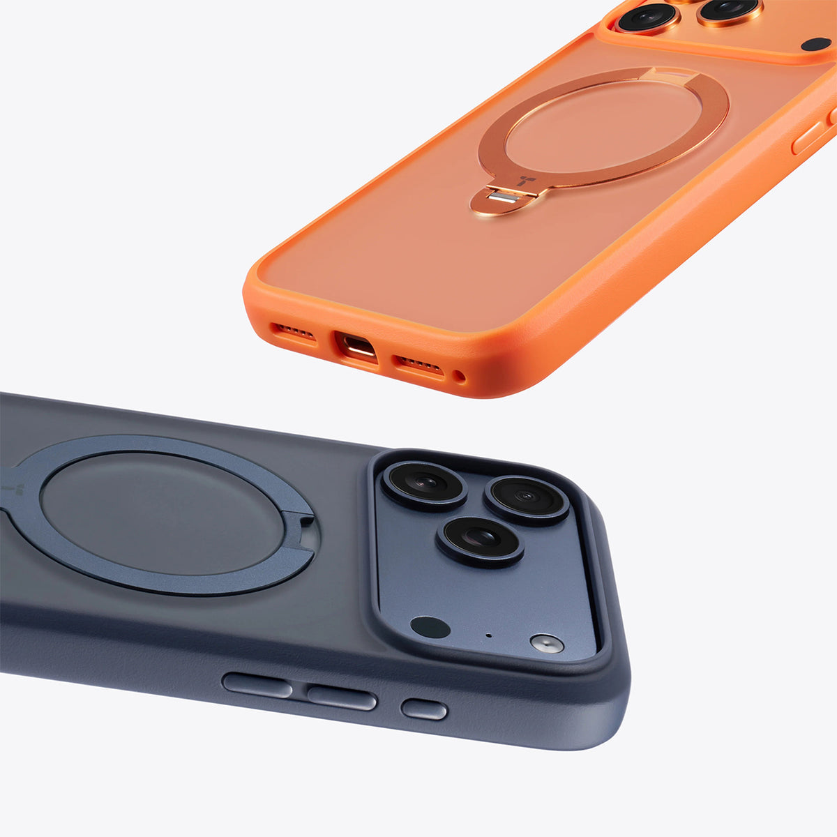 TORRAS Funda Ostand Spin Series con Soporte para iPhone 17 Pro/18 Pro Compatible con MagSafe, Naranja