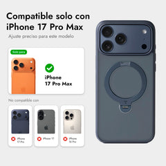 TORRAS Funda Ostand Spin Series iPhone 17 Pro Max Azul Marino