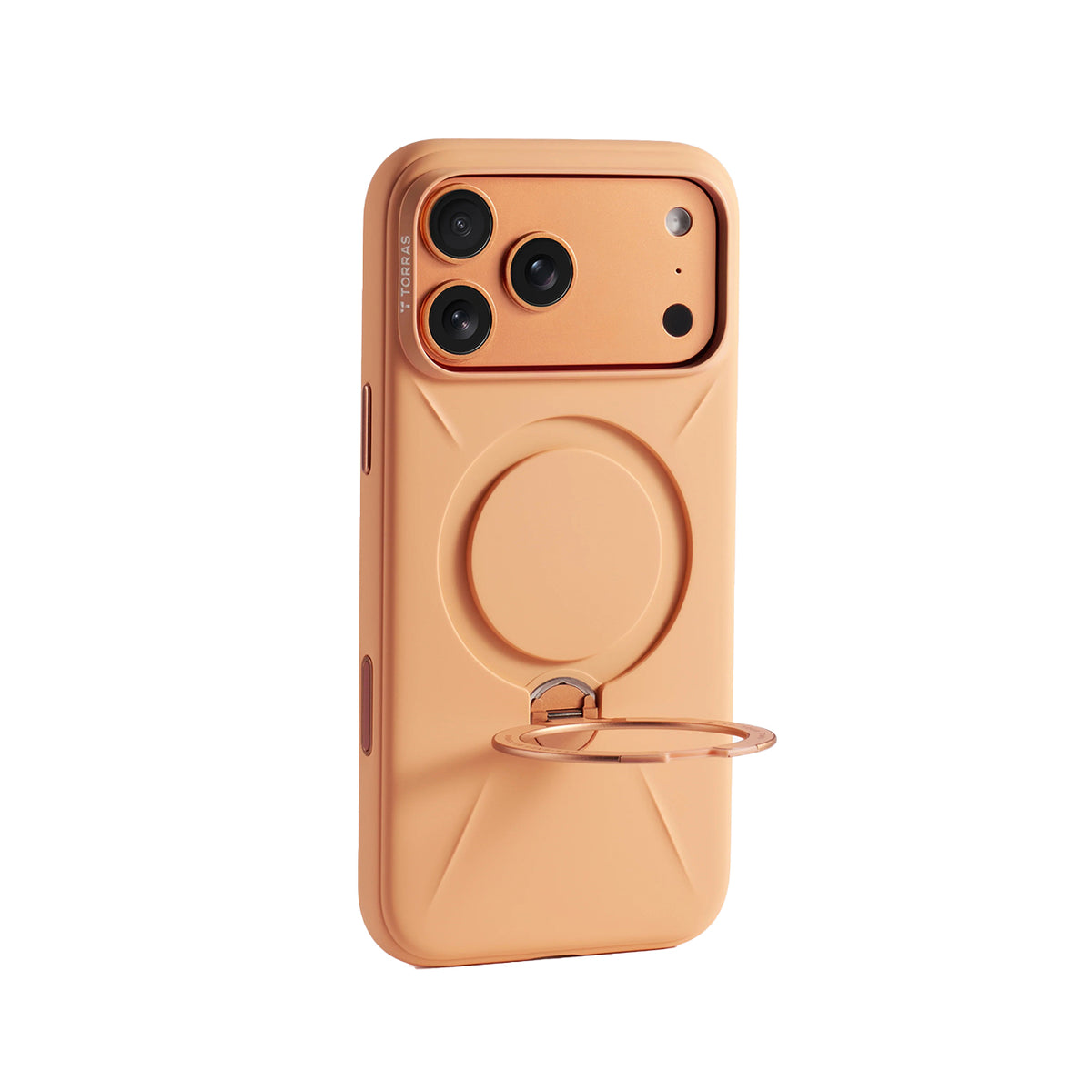 TORRAS Funda Ostand Spin Softune Series con Soporte para iPhone 17 Pro Max/18 Pro Max Compatible con MagSafe, Naranja