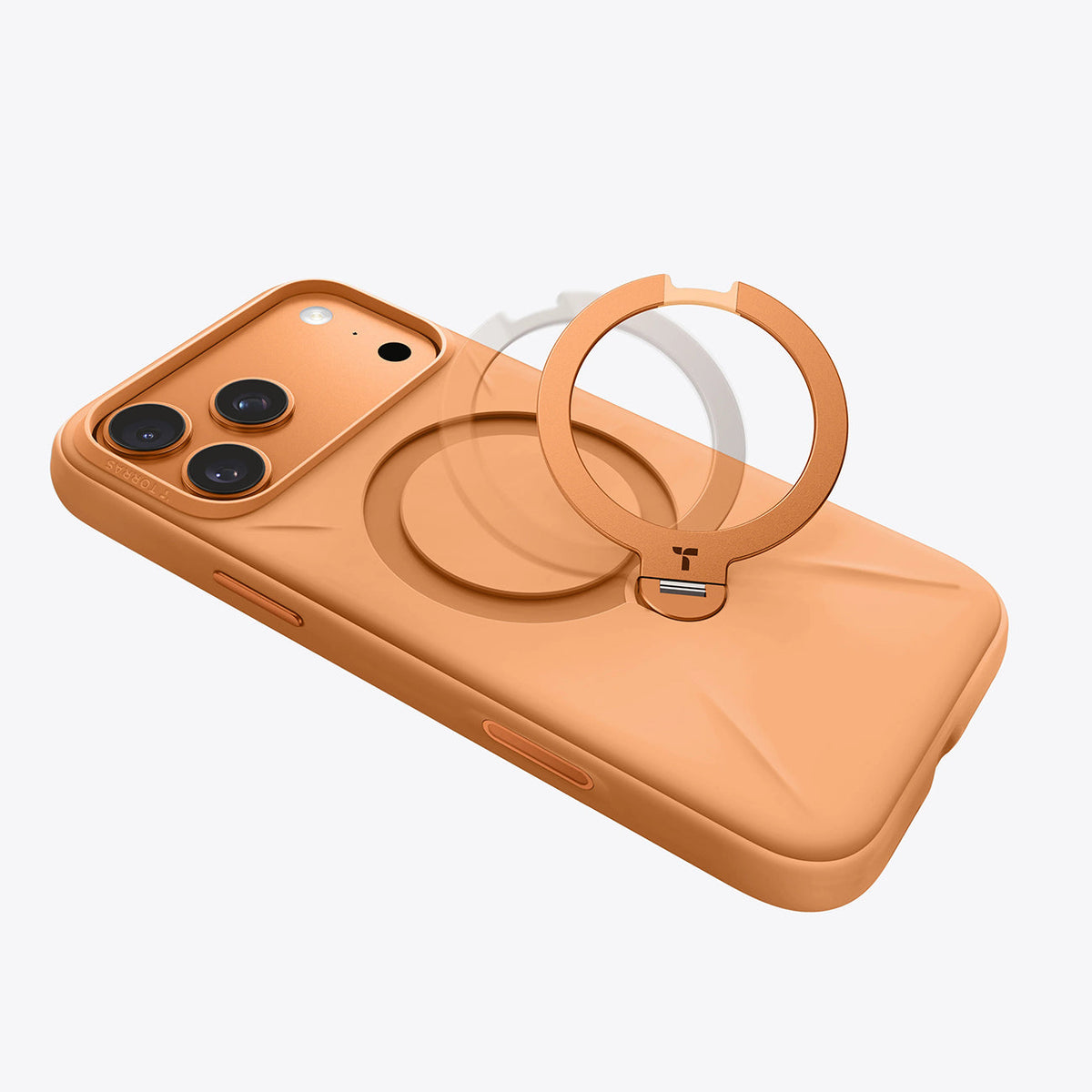 TORRAS Funda Ostand Spin Softune Series con Soporte para iPhone 17 Pro Max/18 Pro Max Compatible con MagSafe, Naranja