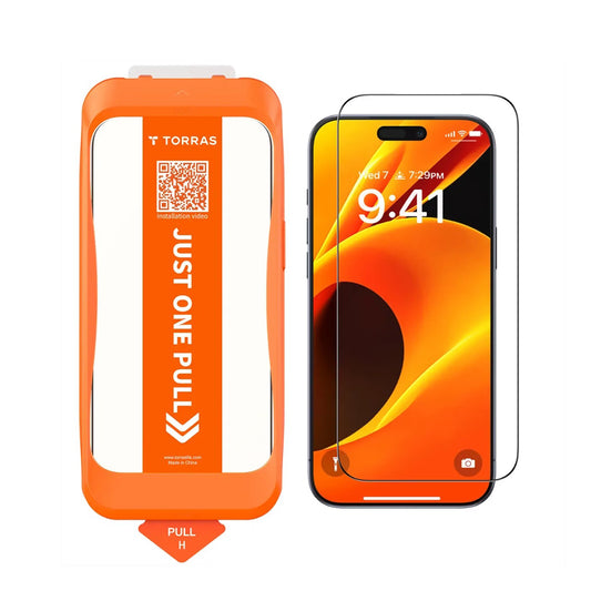 TORRAS Cristal Templado con Kit de Alineación Guiada para iPhone 17 Pro, Transparente