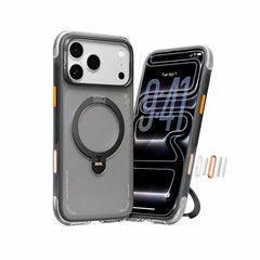 TORRAS Funda Ostand Q3 Air con Soporte Giratorio para iPhone 17 Pro Compatible con MagSafe, Negra