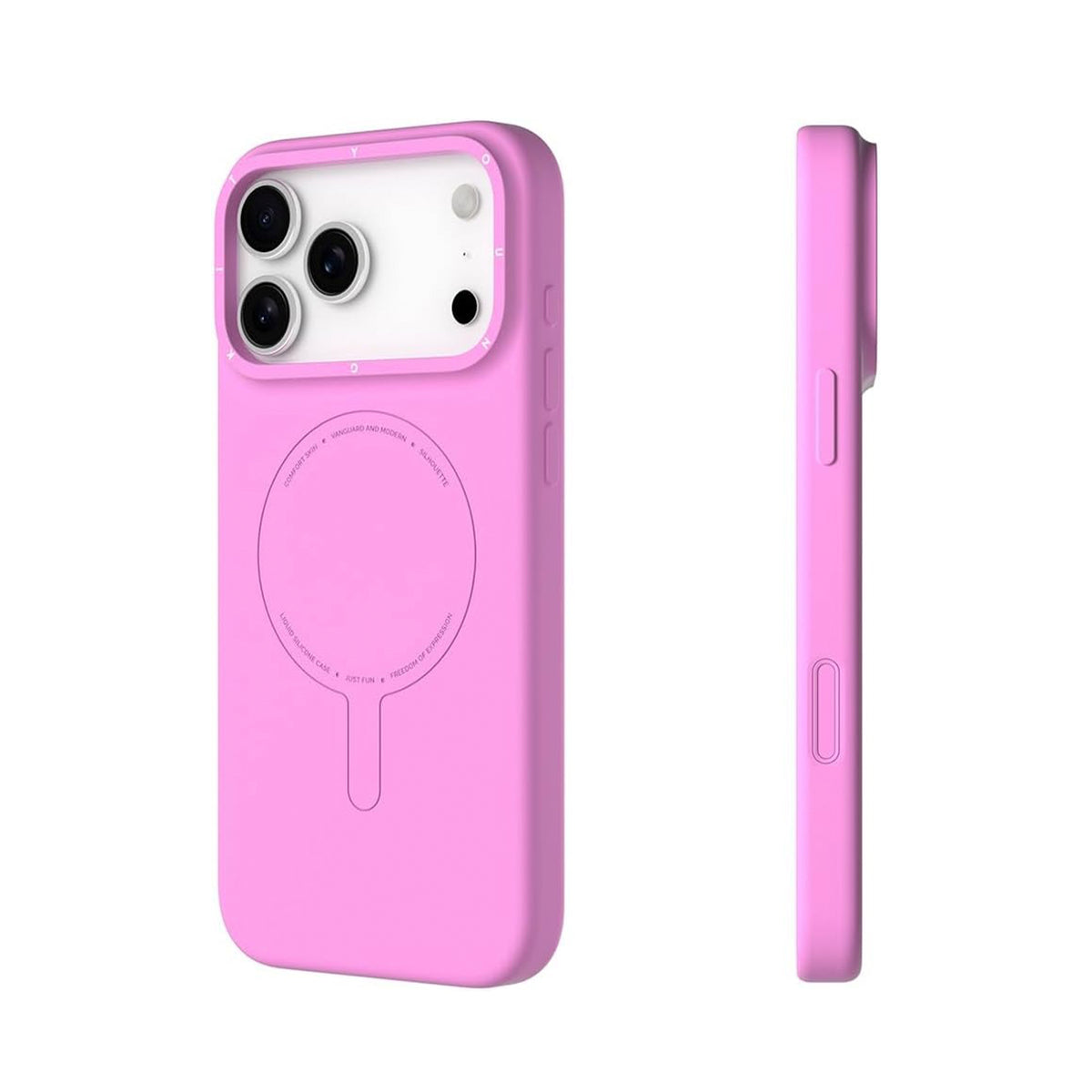 YOUNGKIT Funda Touch para iPhone 17 Pro/18 Pro Compatible con MagSafe, Rosa