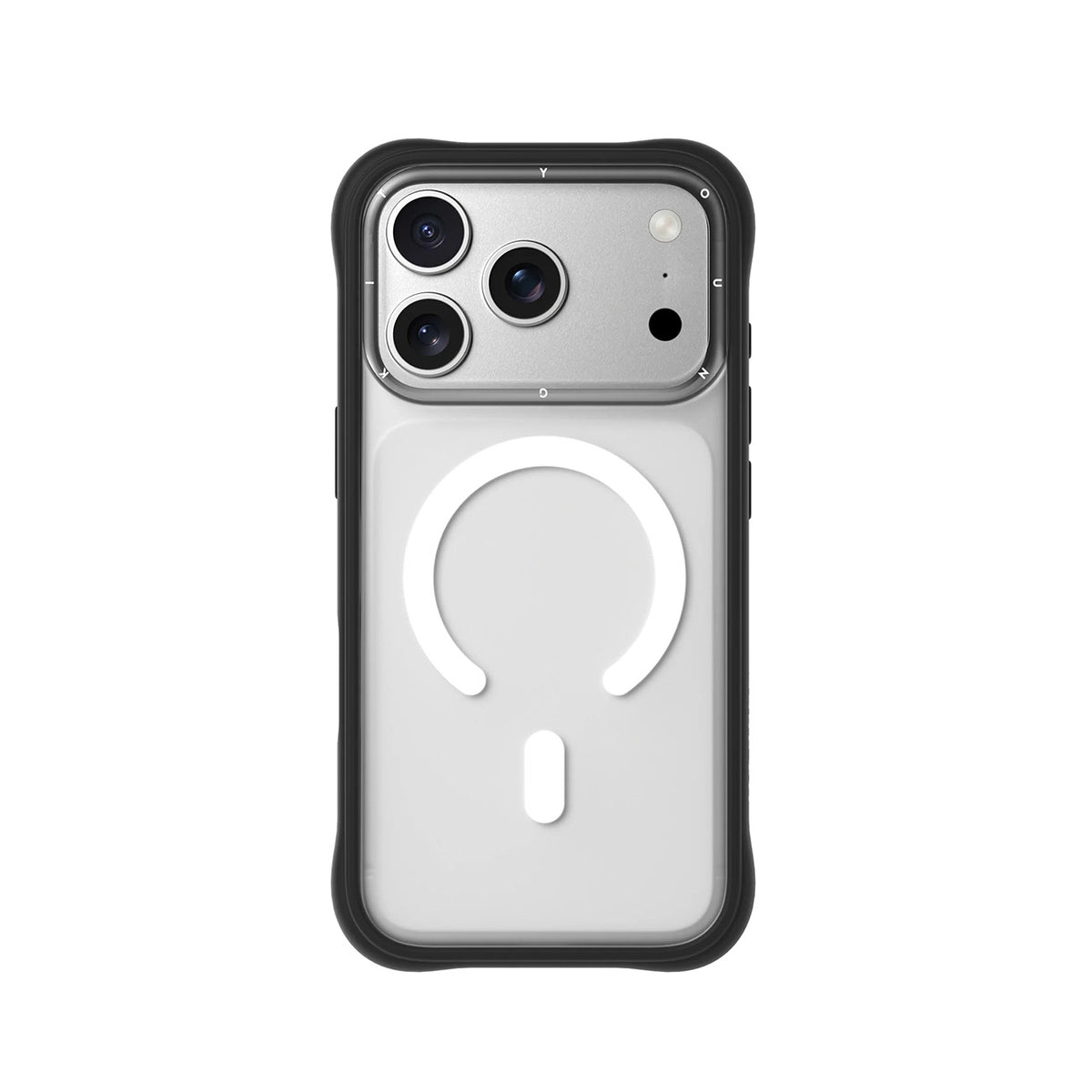 YOUNGKIT Case for iPhone 17 Pro Max – Dynamic II Magnetic Case Clear Black Silicone, Modern Design and Precise Fit