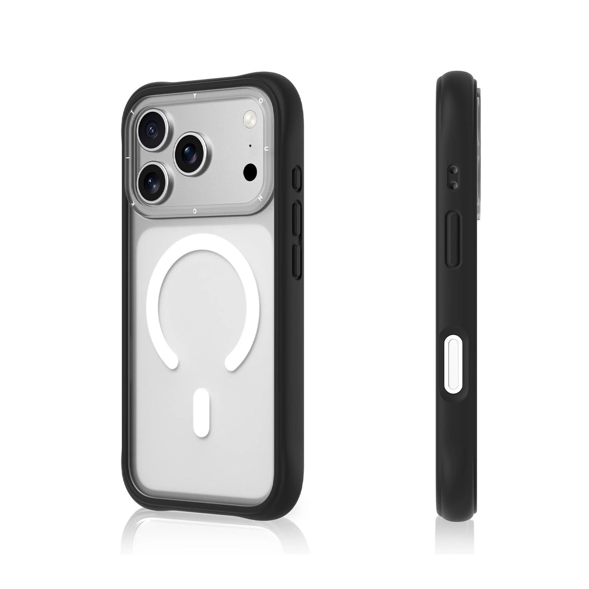 YOUNGKIT Case for iPhone 17 Pro Max – Dynamic II Magnetic Case Clear Black Silicone, Modern Design and Precise Fit