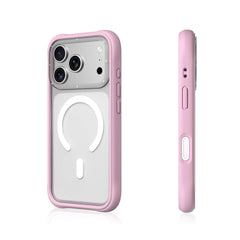 YOUNGKIT Case for iPhone 17 Pro Max – Dynamic II Magnetic Case Transparent Pink Silicone, Modern Design and Precise Fit